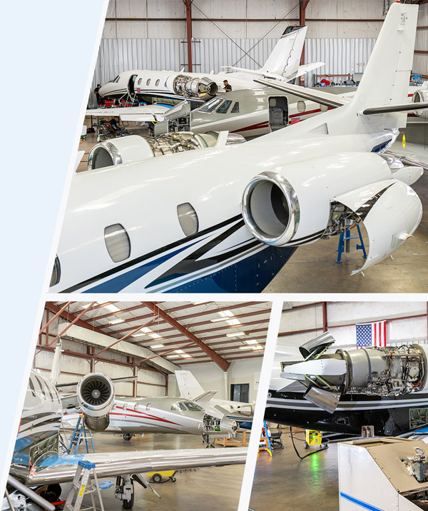 Citation maintenance at Plane Place Aviation, Cleburne, TX